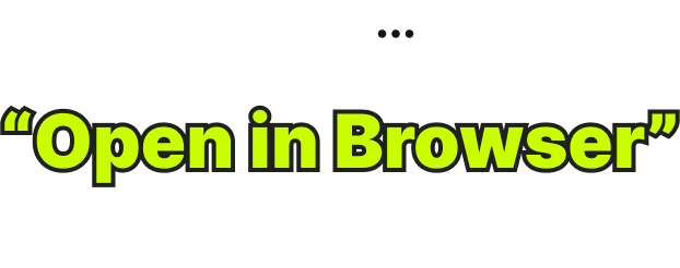 Tap & Open in Browser instruction